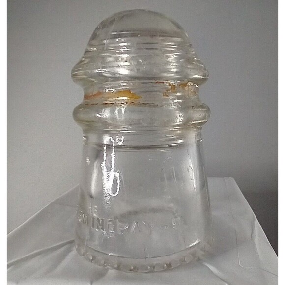Hemingray Glass Insulator -9 Clear Glass Made In The USA 12A- please read - Picture 4 of 9